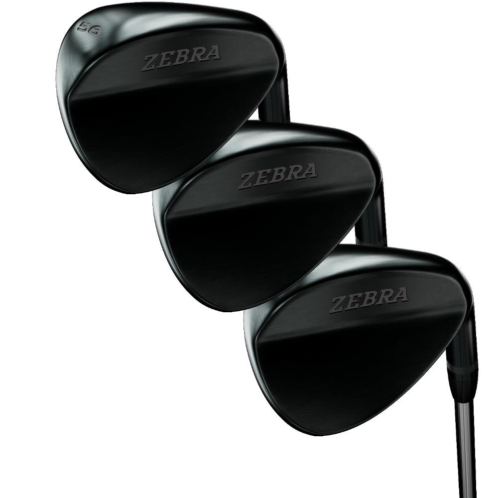 Zebra Golf NTG Satin Black Wedge Set, Mens Left Hand