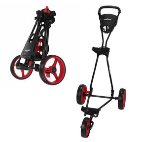 Caddymatic Golf Continental 3 Wheel Folding Golf Push/Pull Trolley