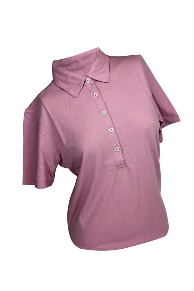 Ashworth Ladies 5 button Plain Polo Shirt