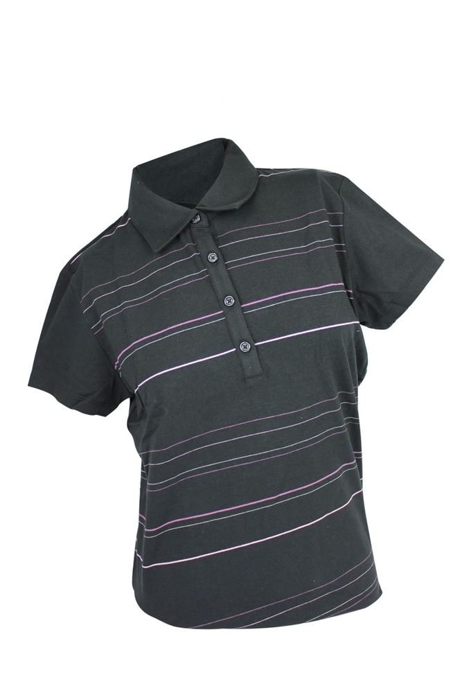 Ashworth Ladies Striped Polo Shirt