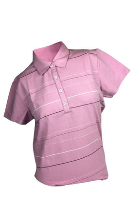 Ashworth Ladies Striped Polo Shirt