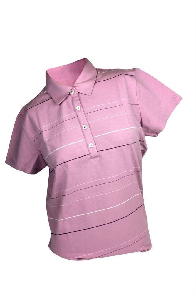 Ashworth Ladies Striped Polo Shirt