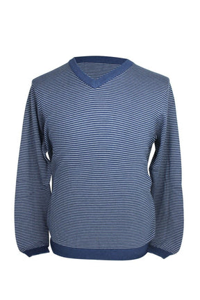 Ashworth Mens Stripe Pima Cotton Sweater