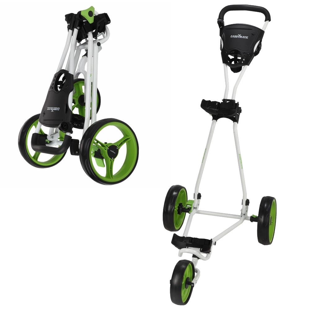 Caddymatic Golf Continental 3 Wheel Folding Golf Push/Pull Trolley