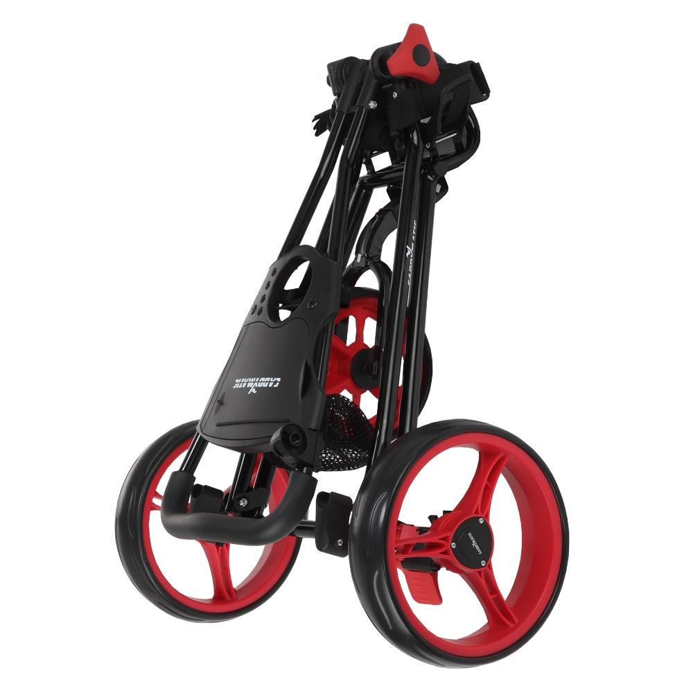 Caddymatic Golf Continental 3 Wheel Folding Golf Push/Pull Trolley