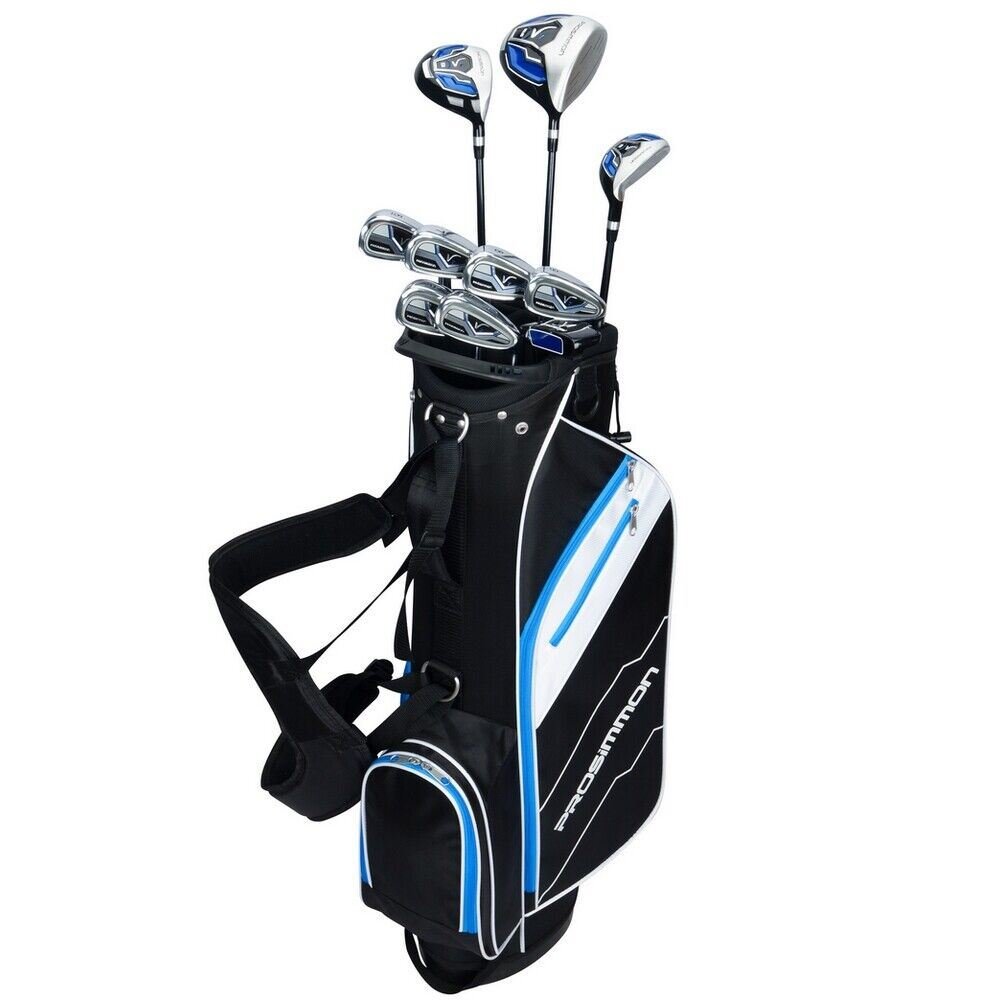 Prosimmon Golf V7 Mens Golf Clubs Set + Bag, Left Hand, Graphite/Steel Shafts