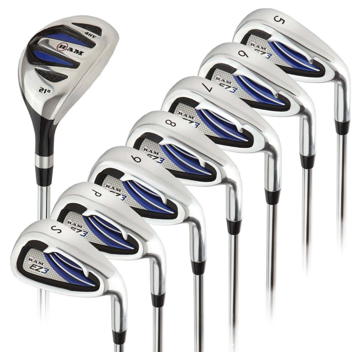 Ram Golf EZ3 Iron Set 5-6-7-8-9-PW-SW HYBRID INCLUDED