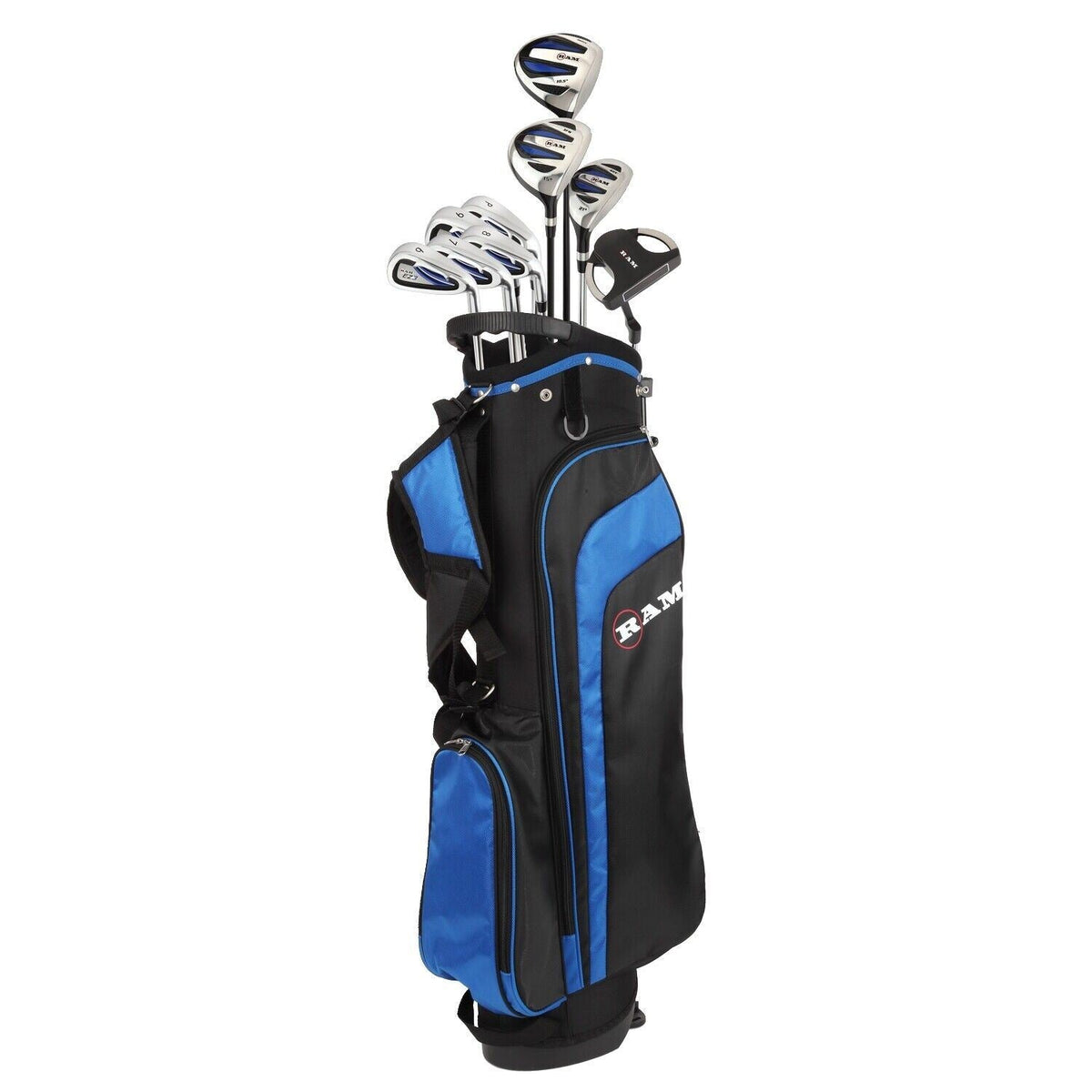 Ram Golf EZ3 Mens -1" Shorter Golf Clubs Set w/ Stand Bag Graphite/Steel Shafts