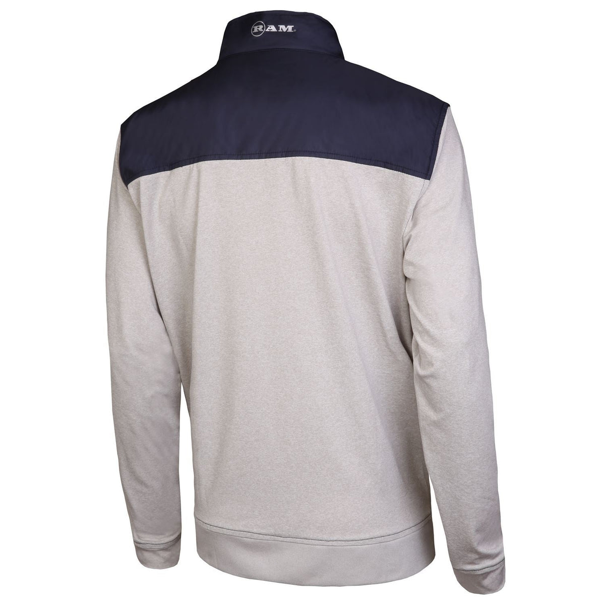 Ram Golf Full Zip Padded Sweater, Grey/Blue