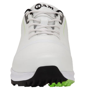 Ram Golf Player Waterproof Mens Golf Shoes - White / Green