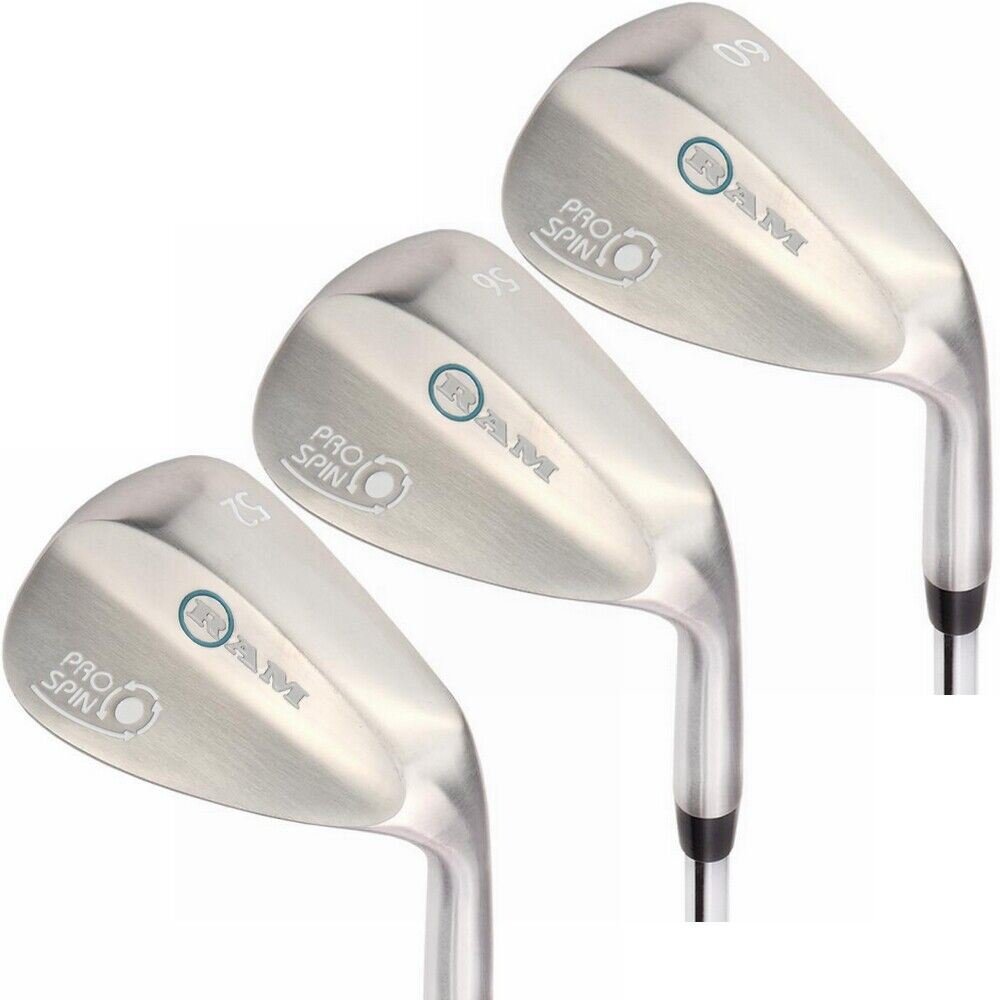 Ram Golf Pro Spin 3 Wedge Set - 52°, 56°, 60° - Graphite Shaft, Lady Flex